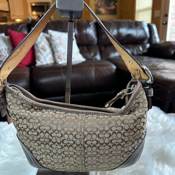 Coach Signature Soho Canvas/Leather Mini Hobo Bag - Picture 6 of 11